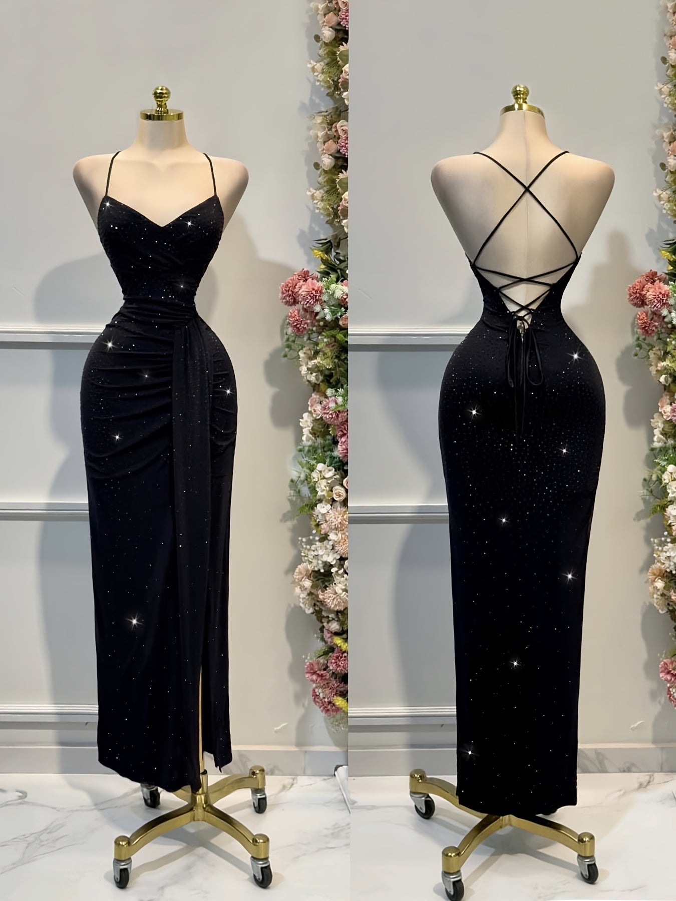 Shiny Bodycon Evening Dress