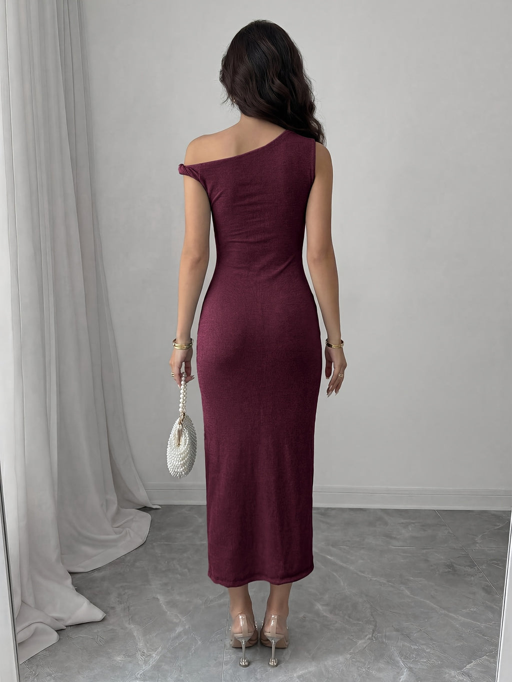 Off-Shoulder Midi Dress