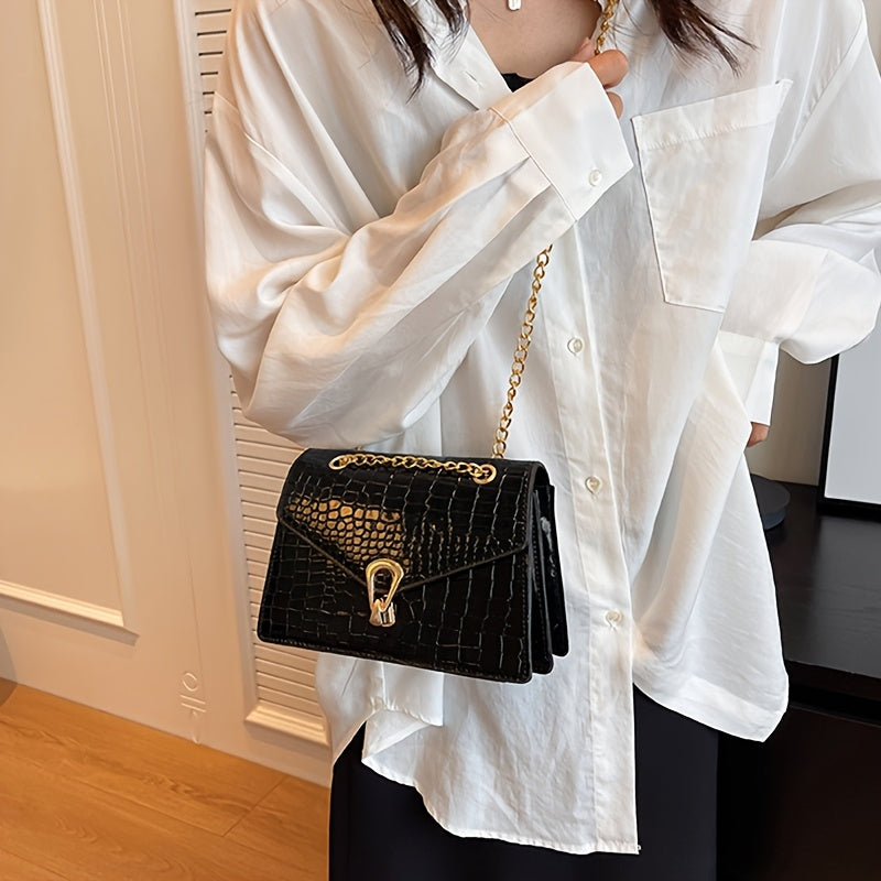 Luxury Flap Shoulder Bag for Women Faux Leather Underarm Bag Fashion Small Square Crossbody Bags Purse Totes