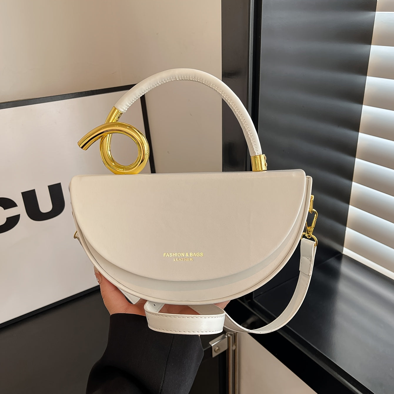 Women's Solid PU Flip Cover Crossbody Bag