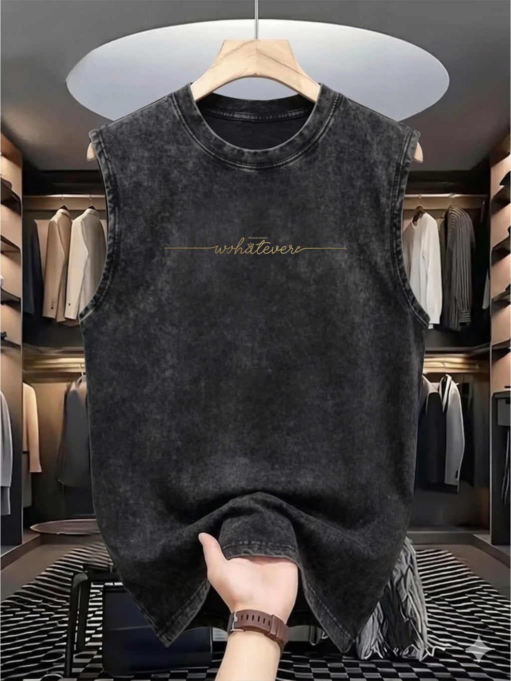 Men'S Sleeveless Pure Tank Top with a Vintage American Western Style, Featuring a Relaxed Fit That Is Breathable And Skin-Friendly, Perfect for Everyday Outings And Versatile Layering