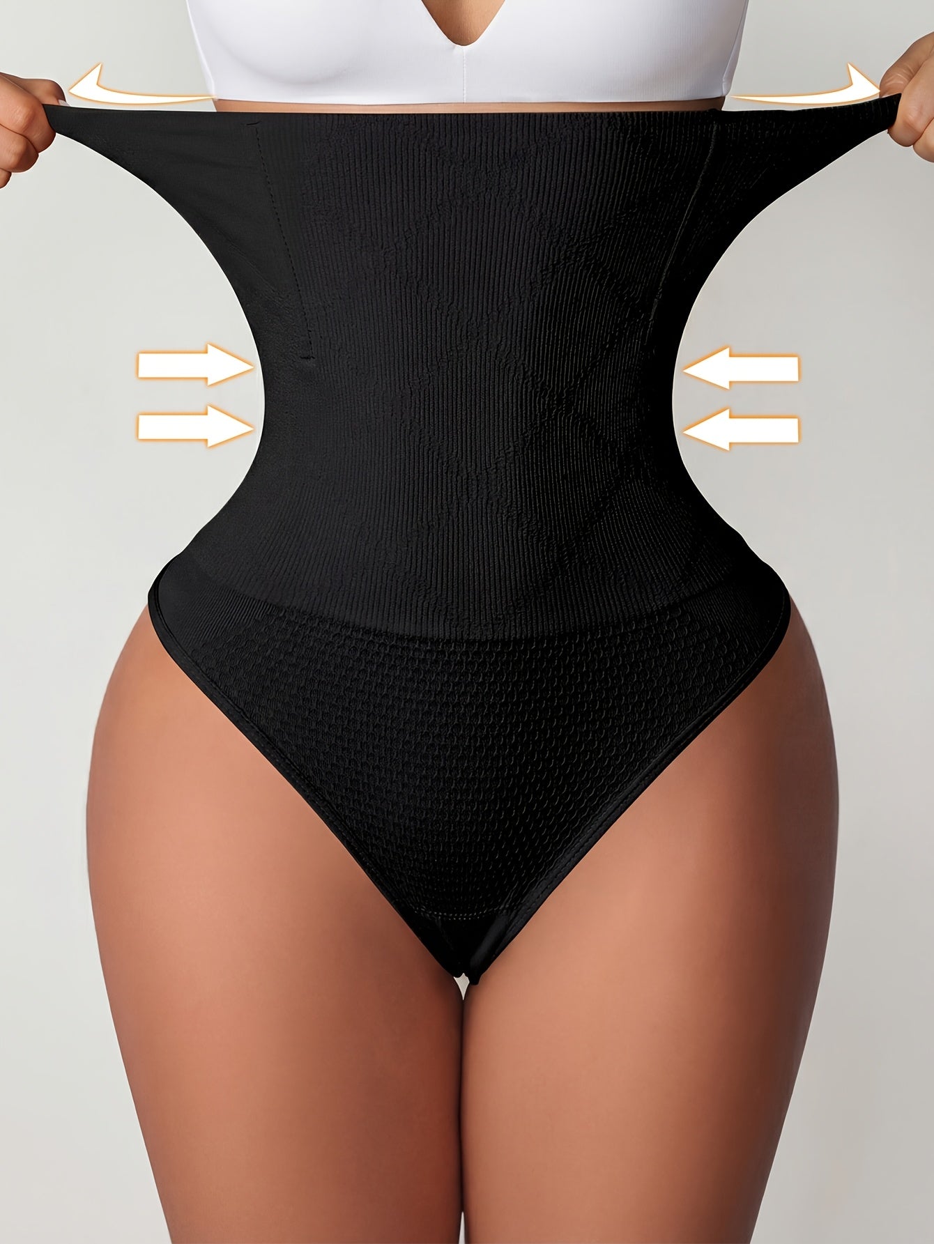 Women's High Waist Seamless Tummy Control Thong Shapewear