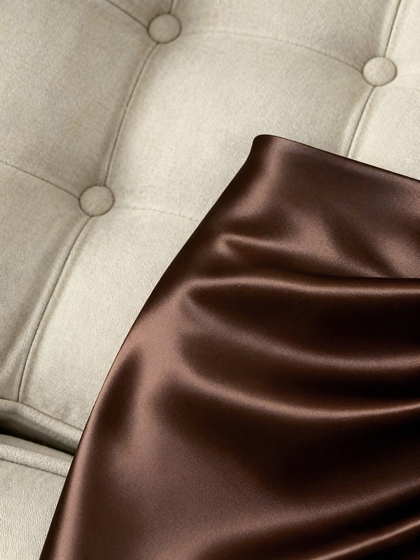 Satin Fashionable And Elegant Women'S Skirt, Easy, Stylish And Elegant, Suitable for Office And Dating Wear