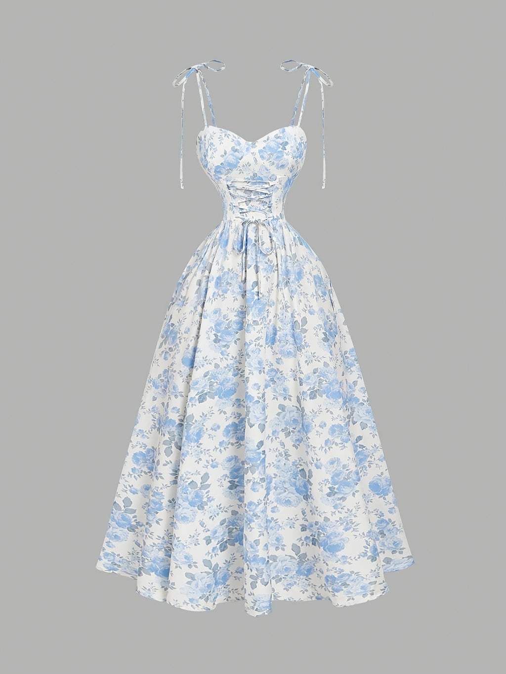 Ladies' Elegant Floral Print Slip Dress