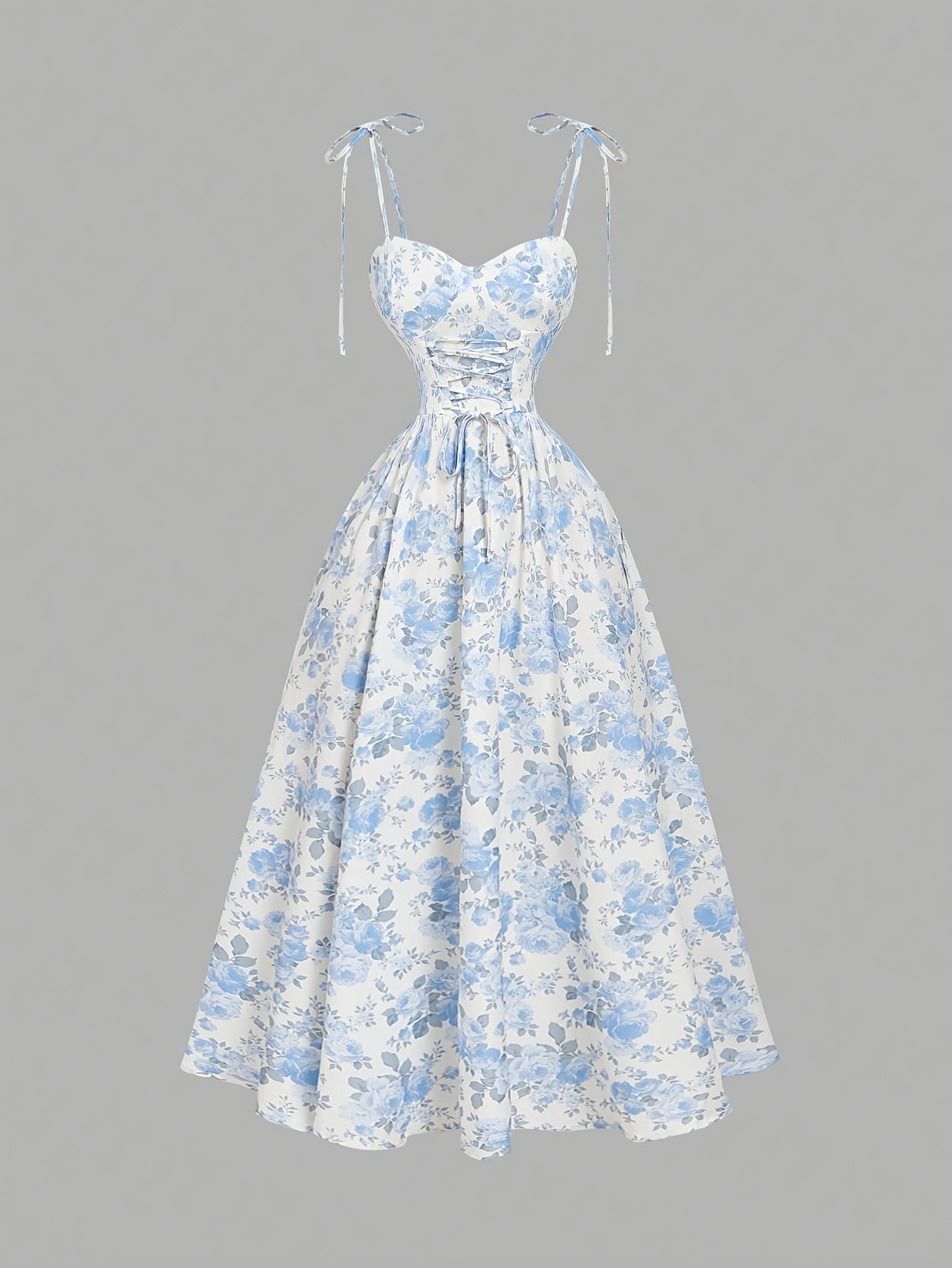 Ladies' Elegant Floral Print Slip Dress