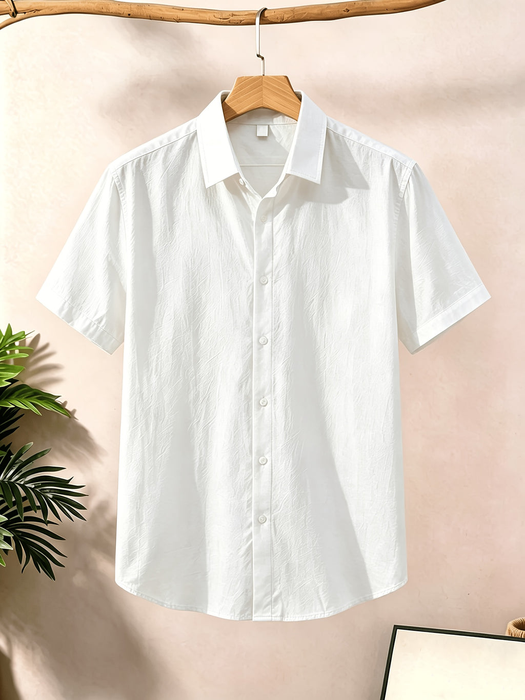 Men's Solid Colour Business Casual Shirt