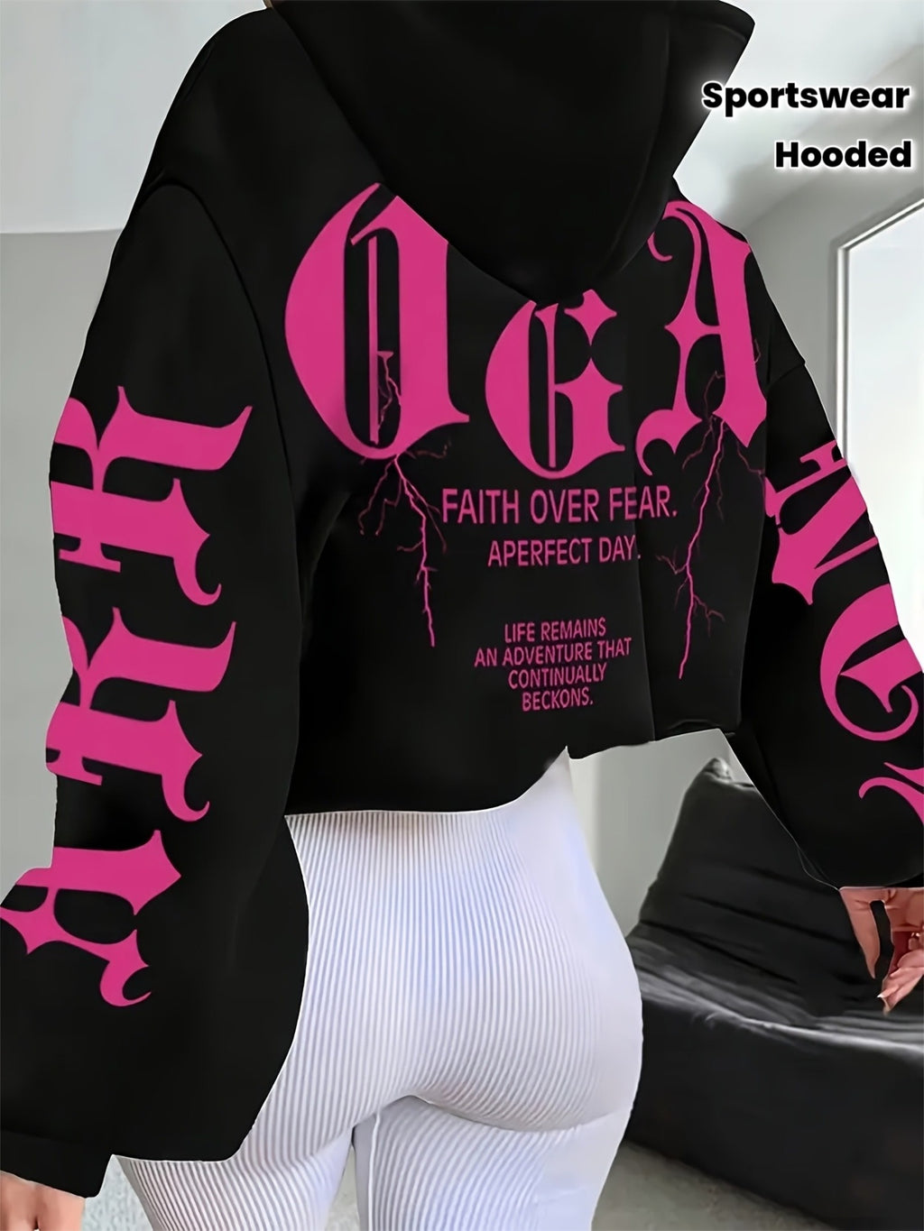 Women’s winter sweatshirt, European and American style, casual sportswear.