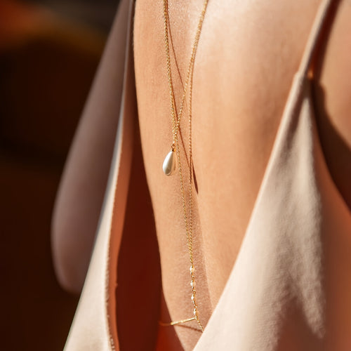 1pc Women's Bohemian Multi-Layer Back Chain Necklace