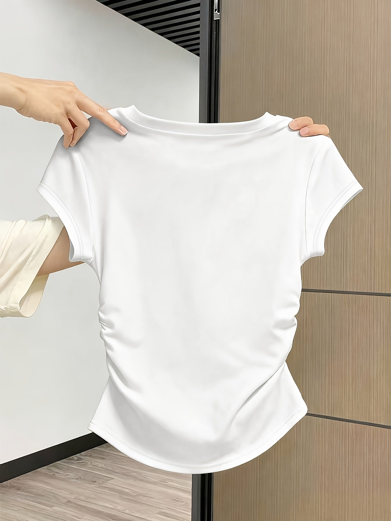 Women's Solid Ruffled Casual T-Shirt Set 3-Pack