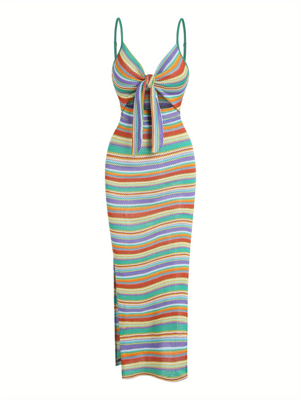 Women's Printed Backless Sleeveless Camisole Maxi Dress