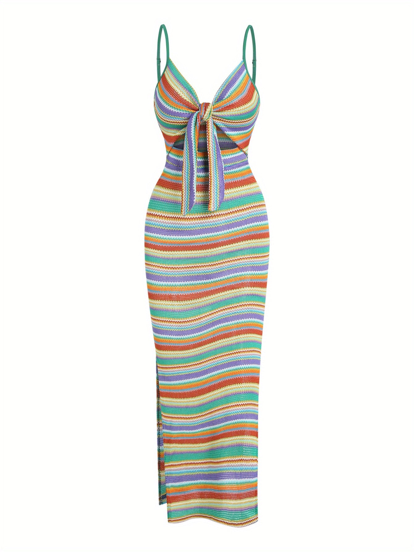 Women's Printed Backless Sleeveless Camisole Maxi Dress