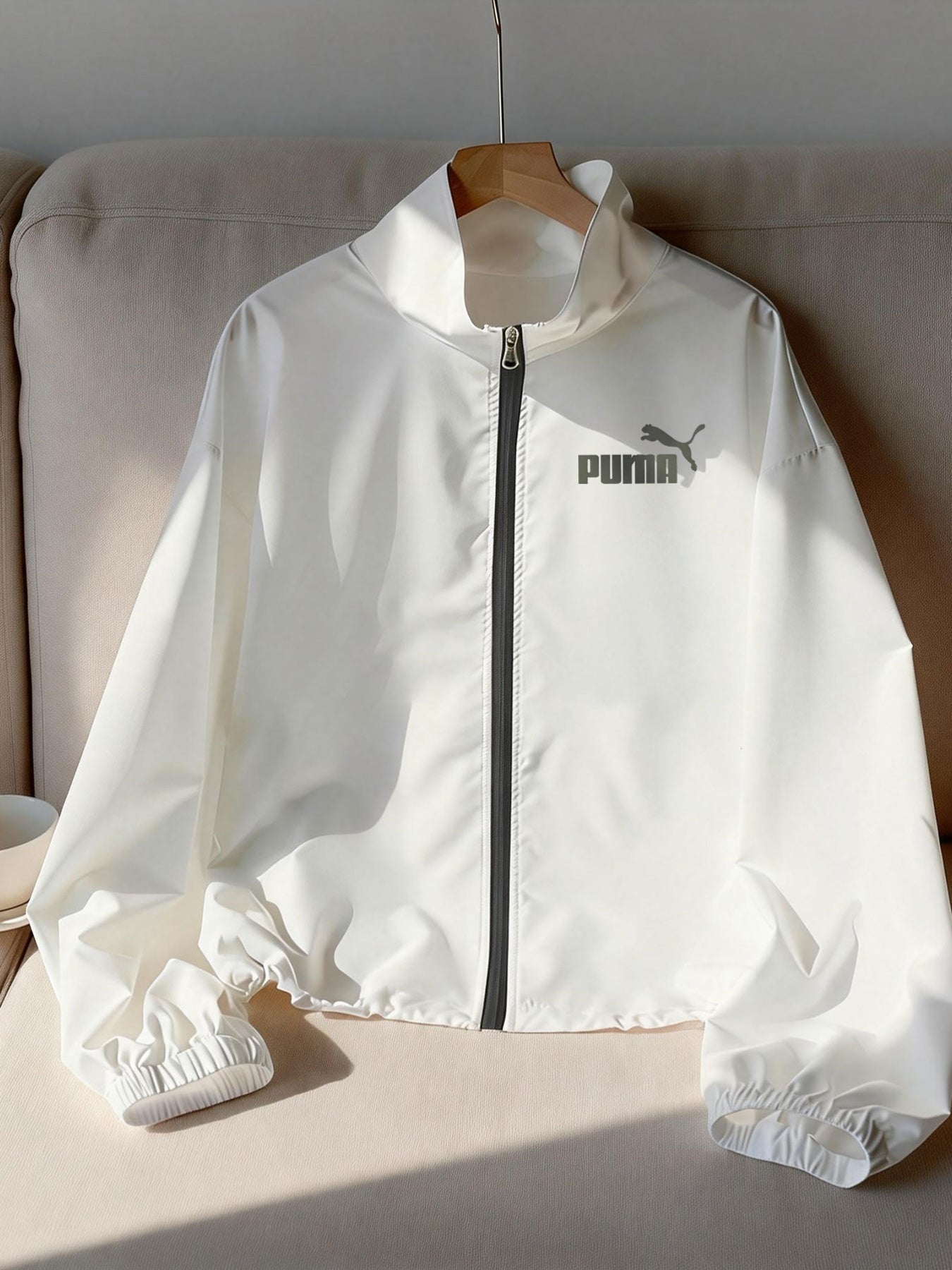 Printed Sports Style Zip-Up Jacket