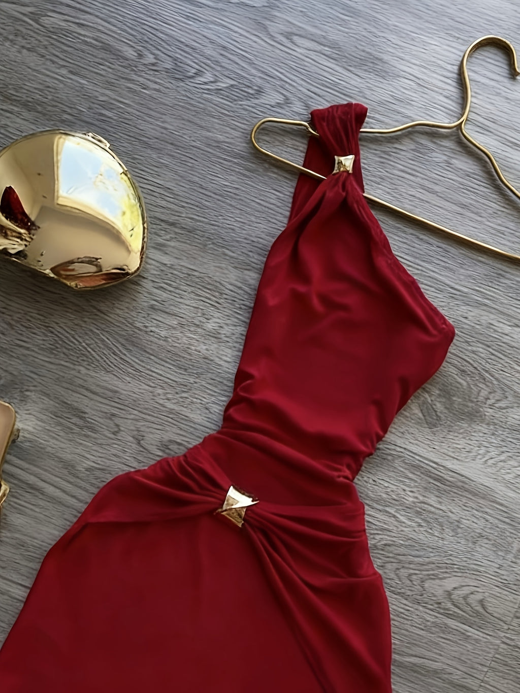 Metallic Ring Bodycon Dress