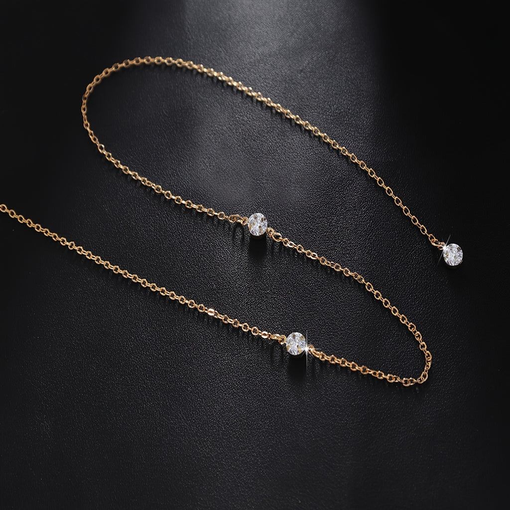 Crystal Chain Back Necklace