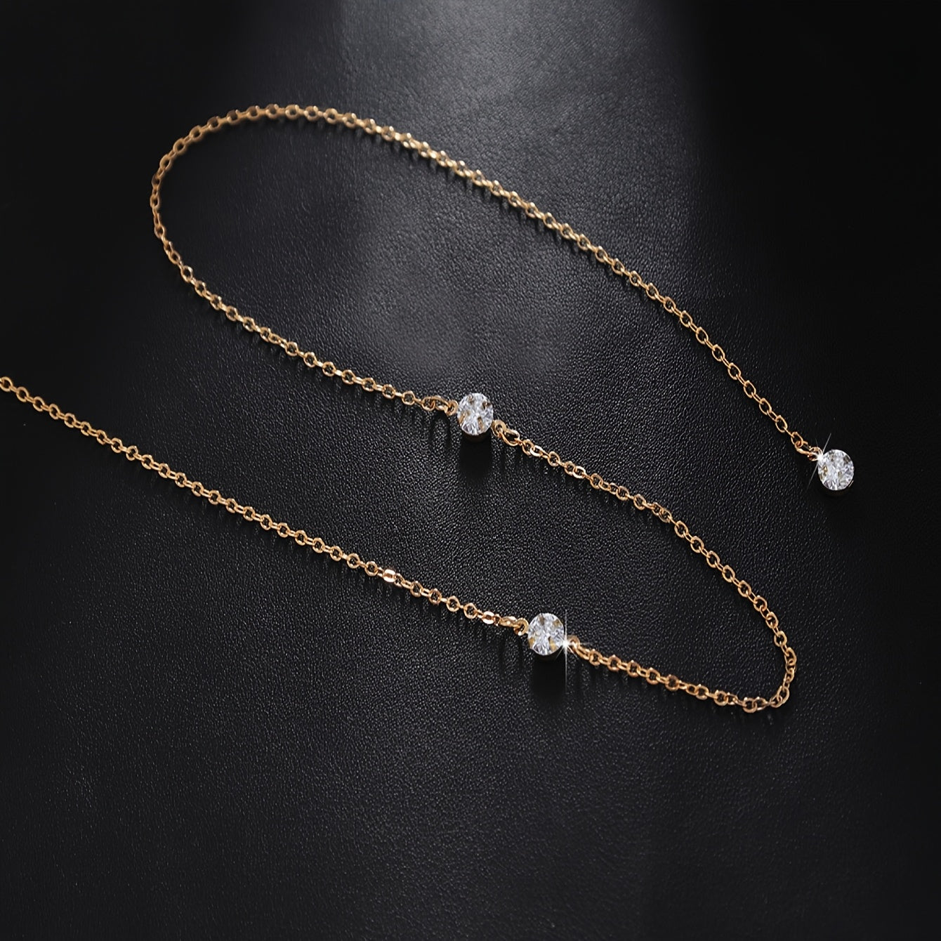 Crystal Chain Back Necklace