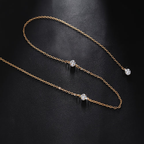 Crystal Chain Back Necklace