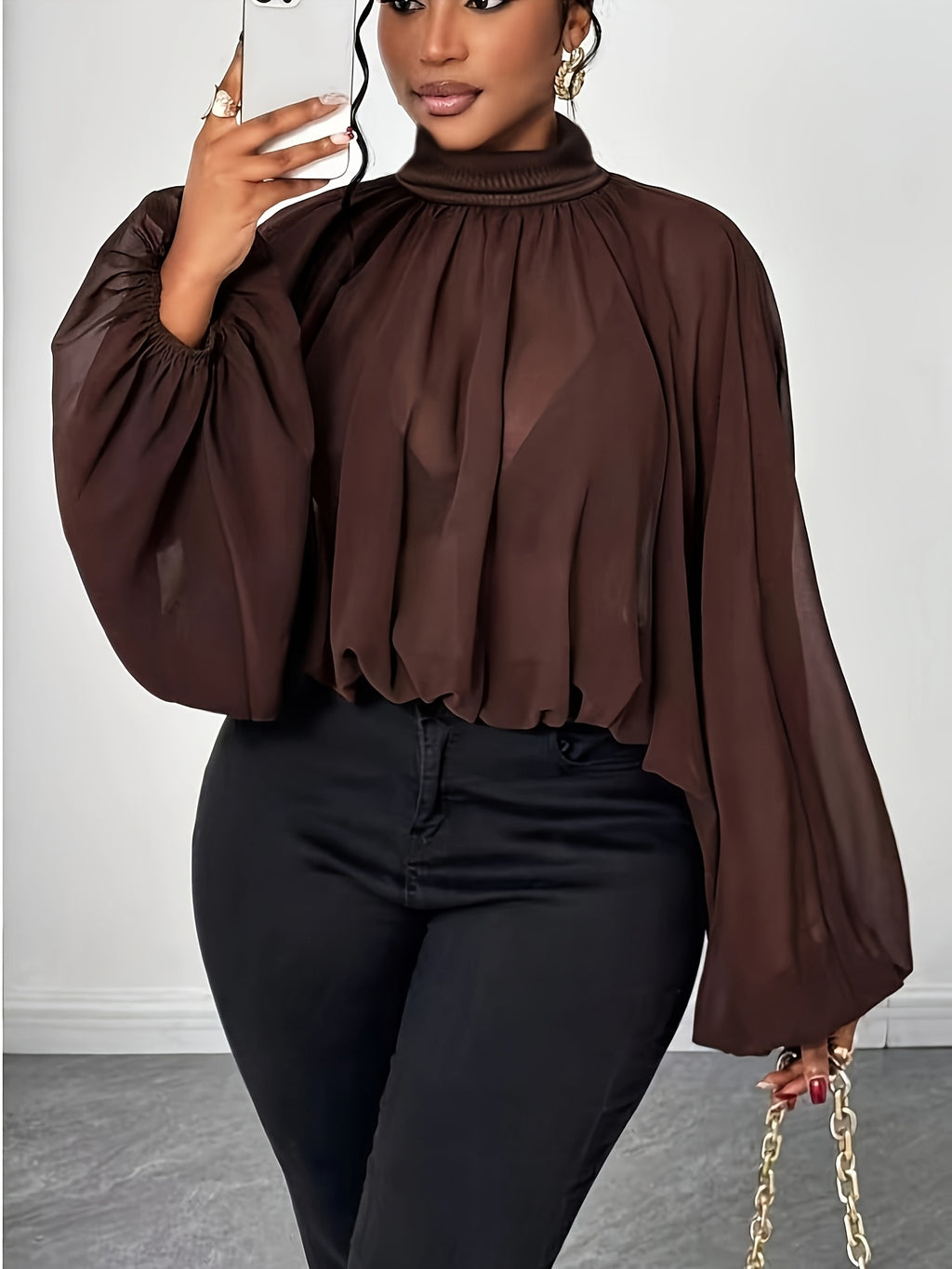 Georgette Round Neck Top