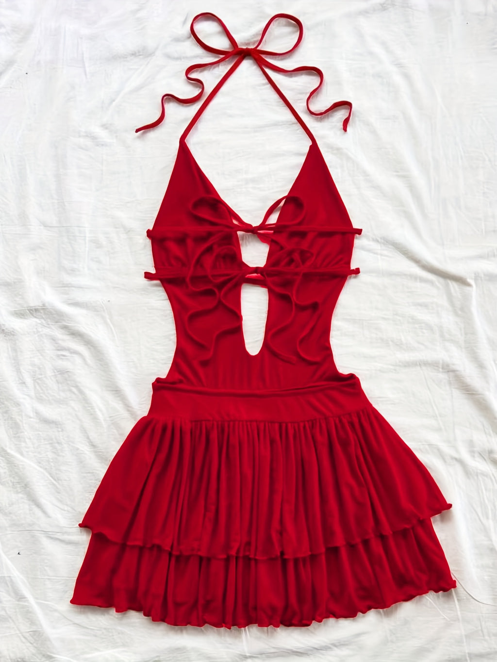 Women’s Backless Tie-Neck Dress