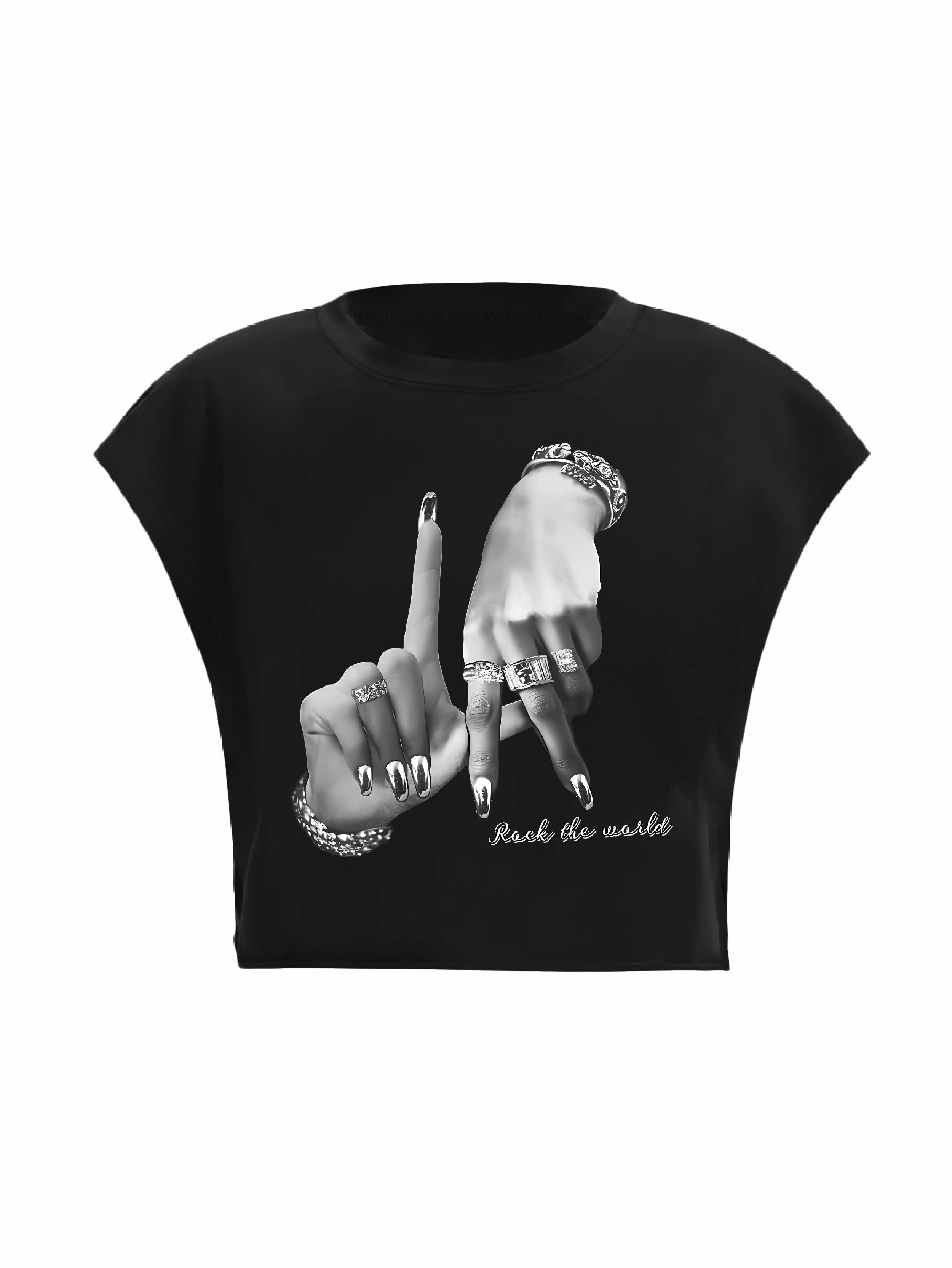 Women’s Graphic Print Crew Neck Top