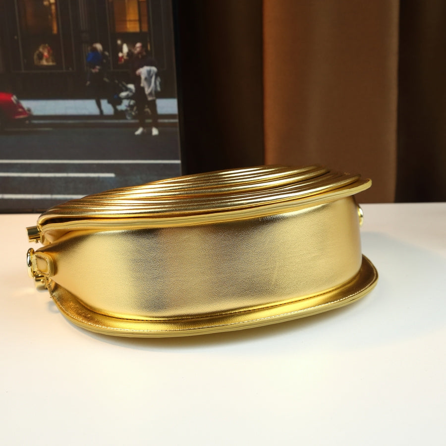 Women's Bamboo Woven Noodle Line Evening Clutch Bag