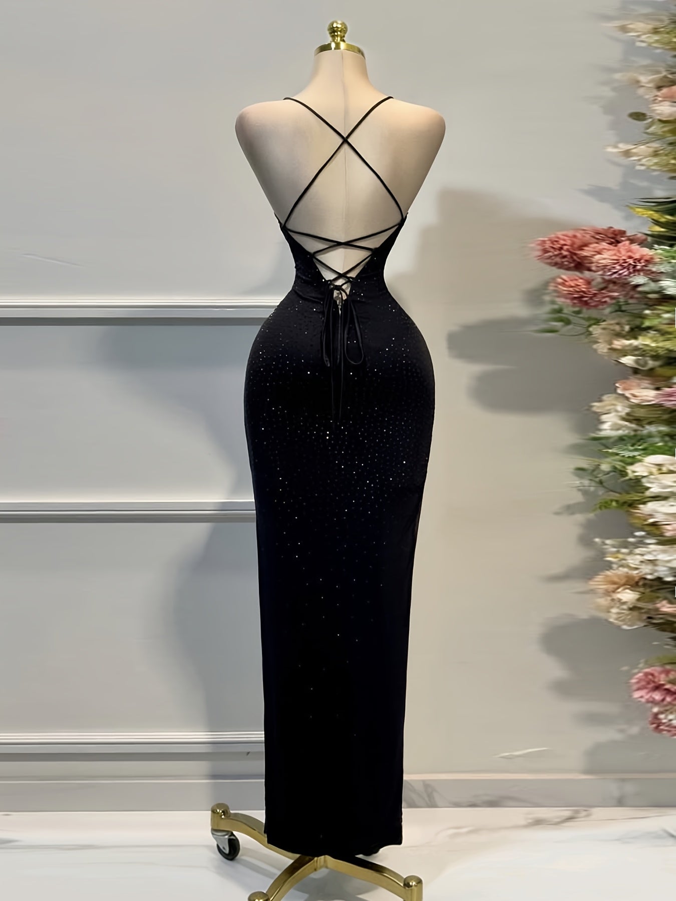 Shiny Bodycon Evening Dress