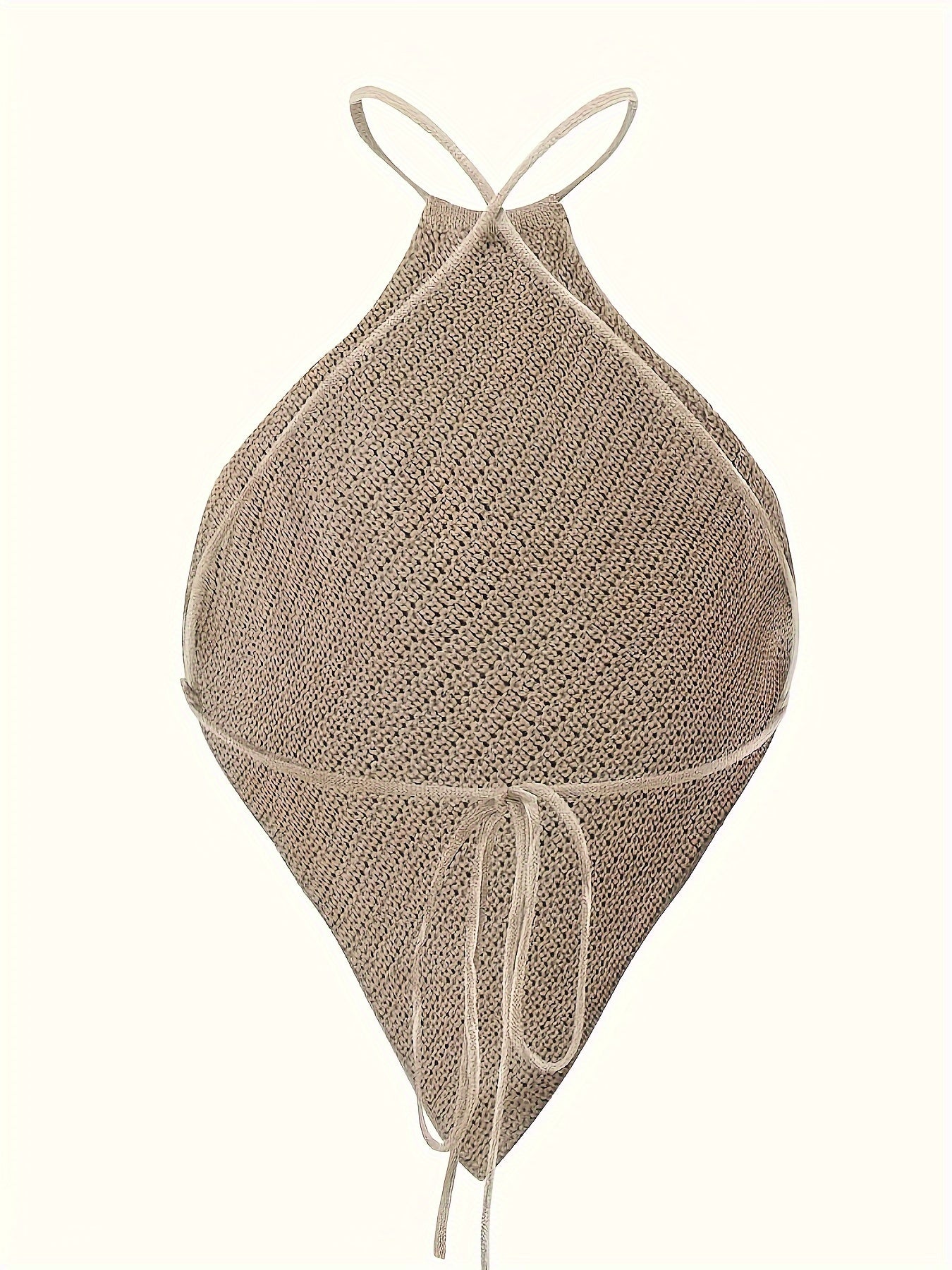 Halter Neck Knit Sweater Vest