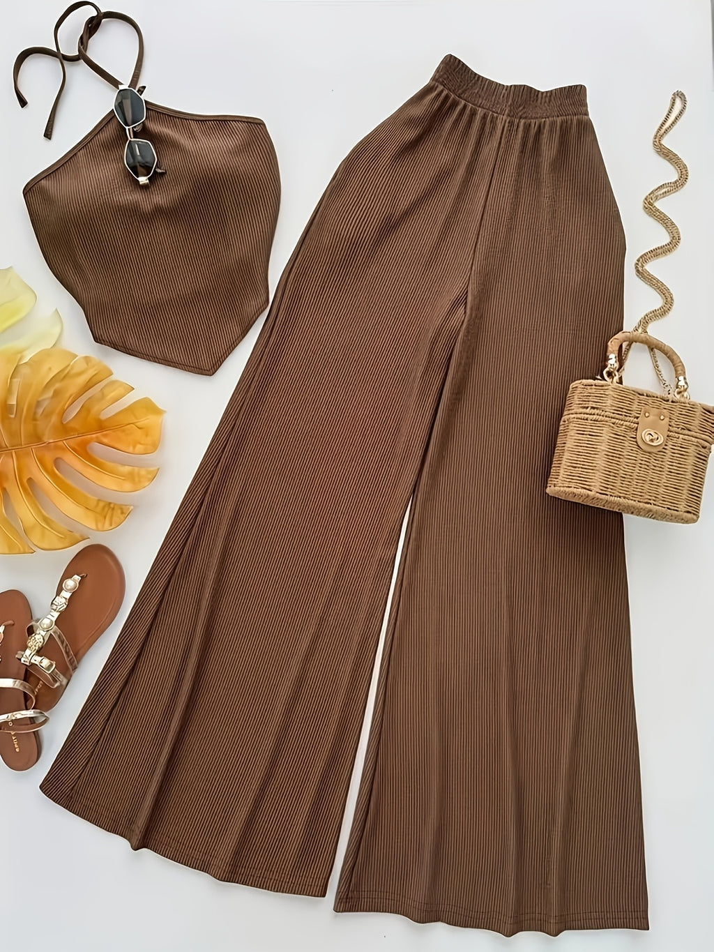 Women’s Wide-Leg Pants Set