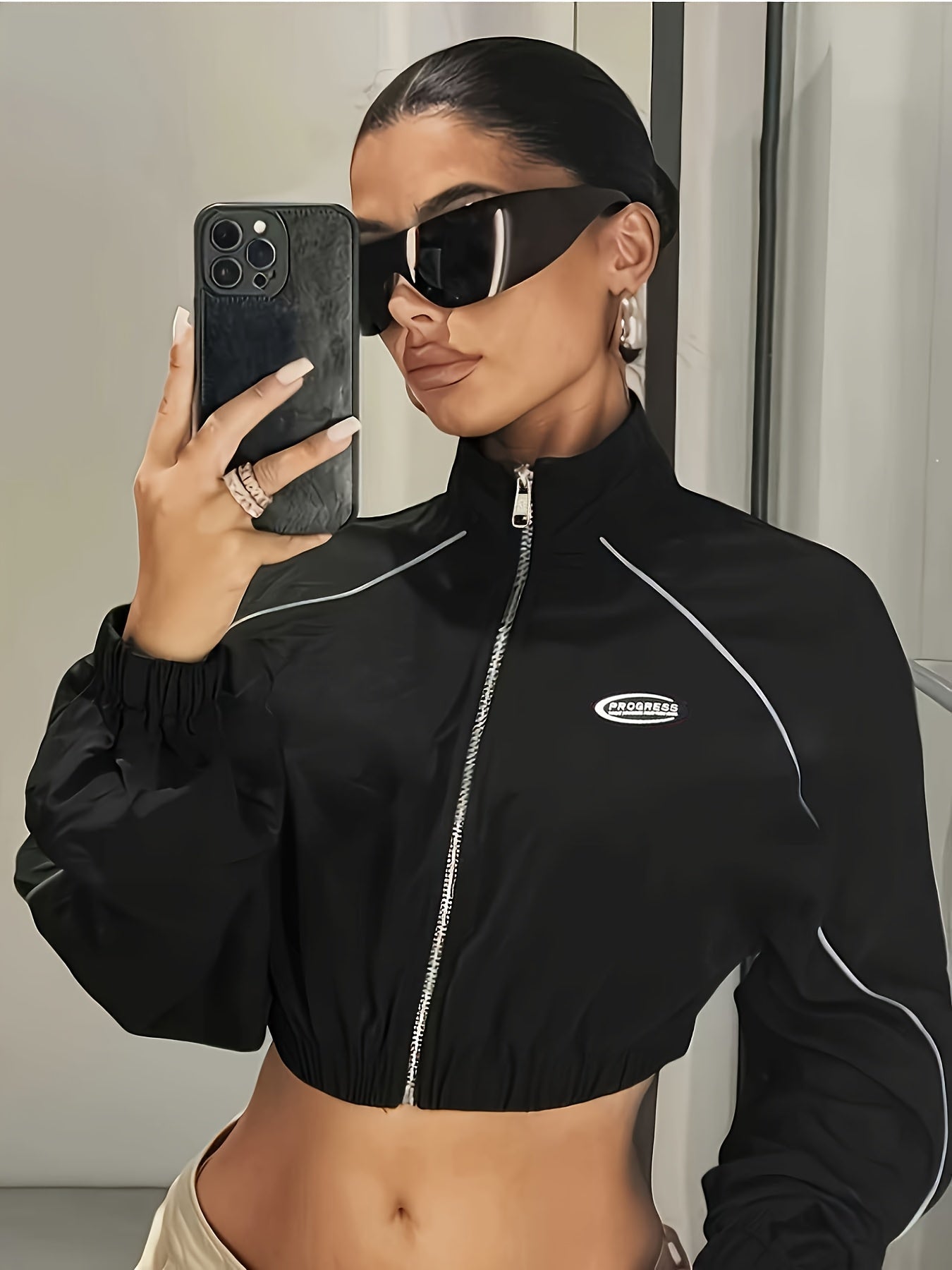 Women's Windproof Short Earth Tone Jacket