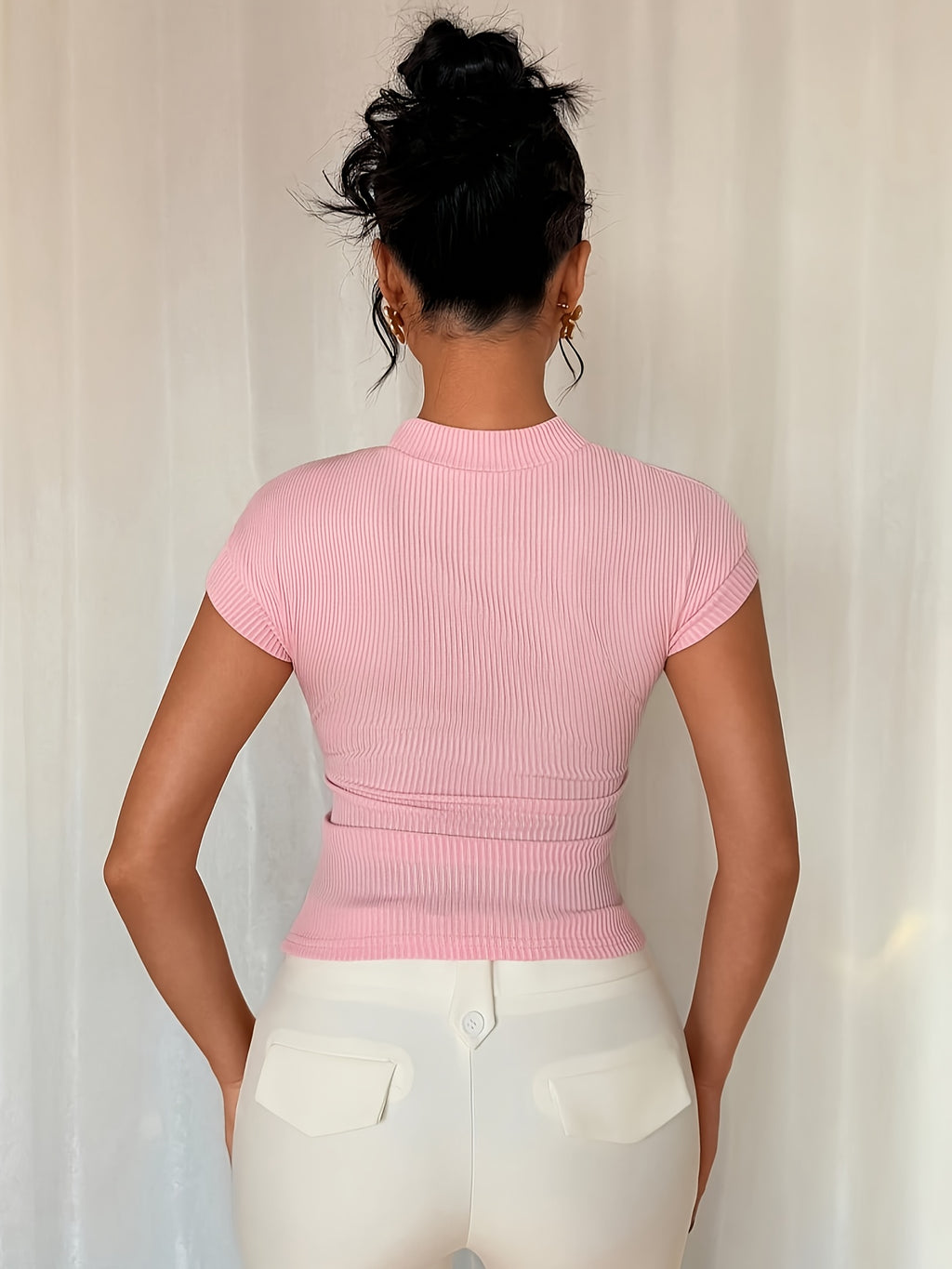 Bow Half-High Neck Top