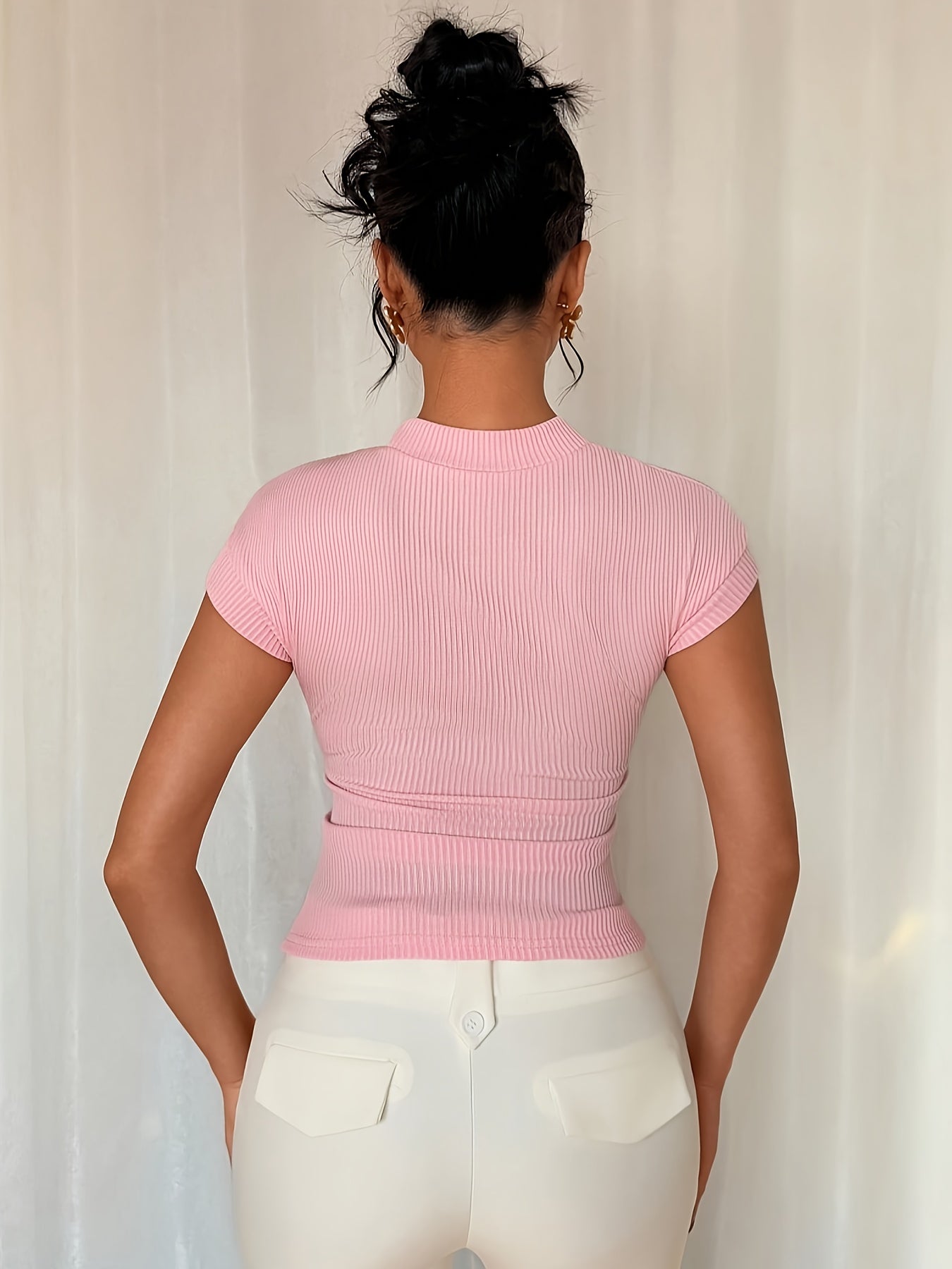 Bow Half-High Neck Top