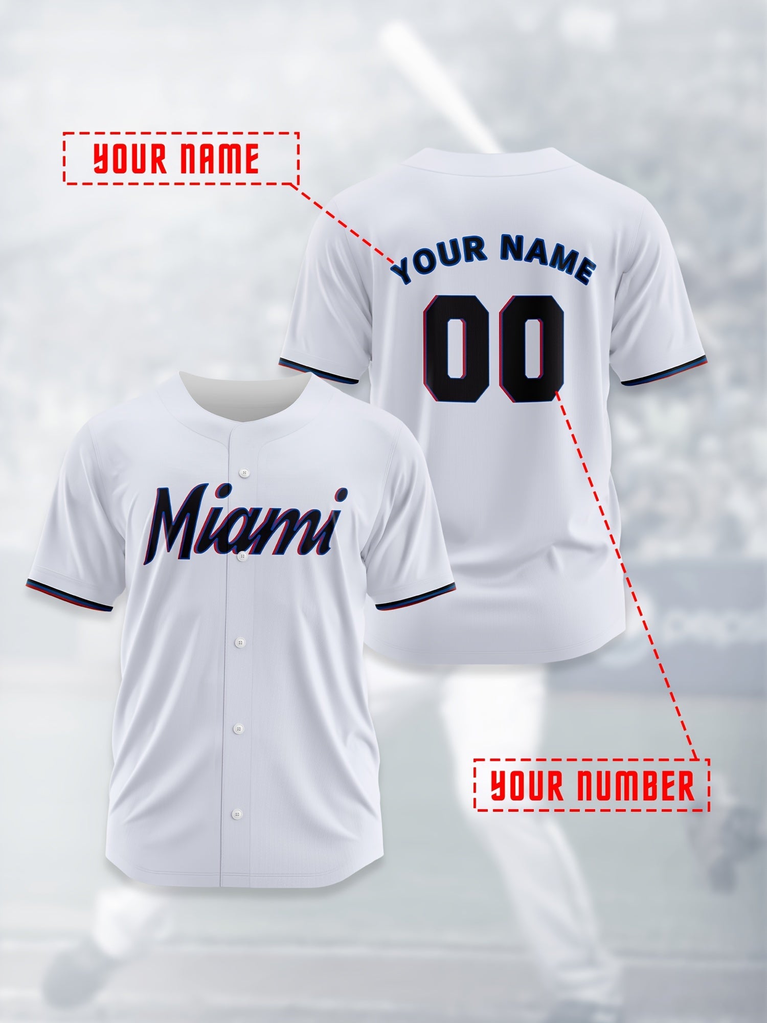 Custom Name & Number Baseball Jersey