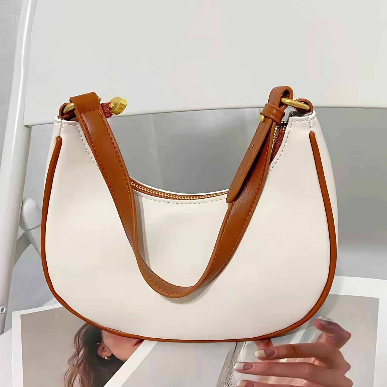 Underarm Bag Women'S Summer Single Shoulder Handbag Niche Design Baguette Bag 2025 New Crescent Ins Women'S Bag Premium Feel
