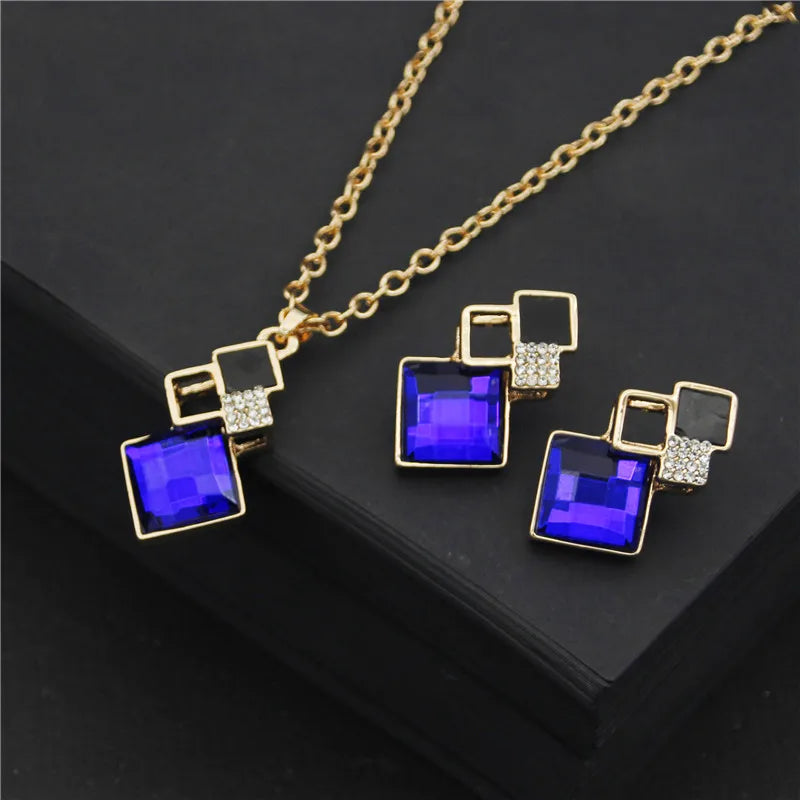 Crystal Bridal Necklace & Earrings Set