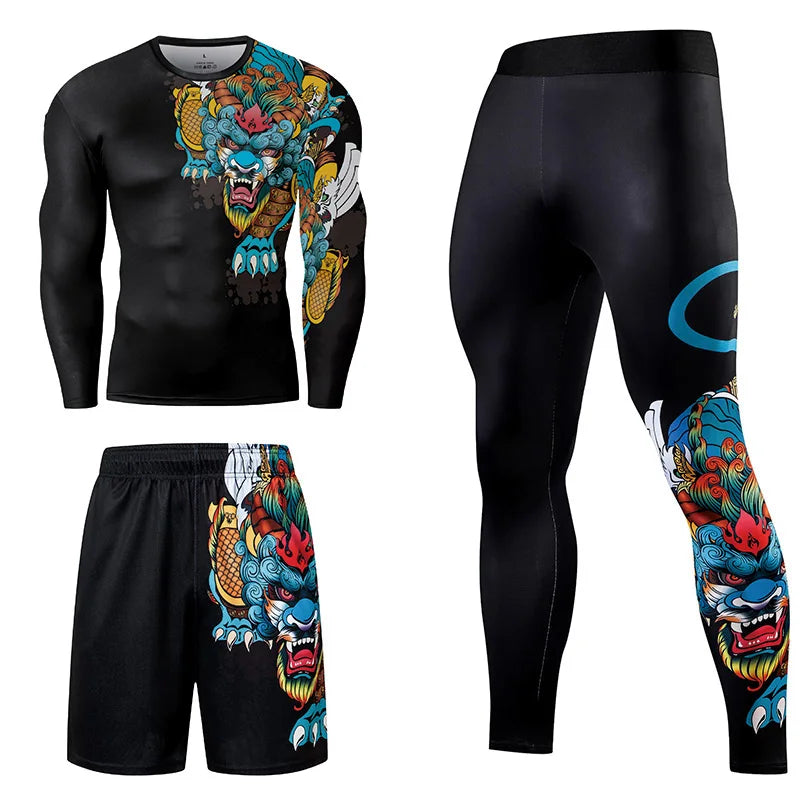 Men's Jiu Jitsu Compression Rashguard Set