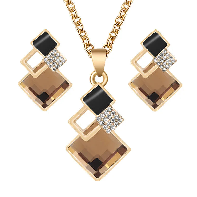 Crystal Bridal Necklace & Earrings Set
