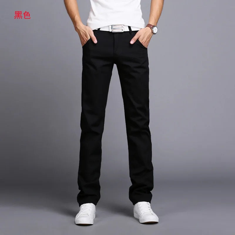 2026 Spring summer New Casual Pants Men Cotton Slim Fit Chinos Fashion Trousers Male Brand Clothing 9 colors Plus Size 28-38