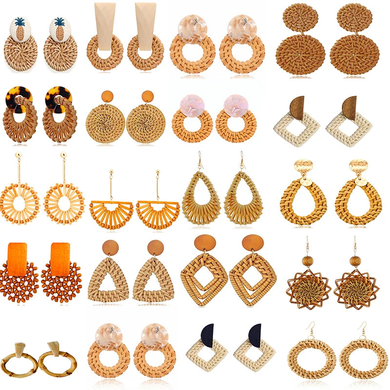 Bamboo Braid Drop Earrings