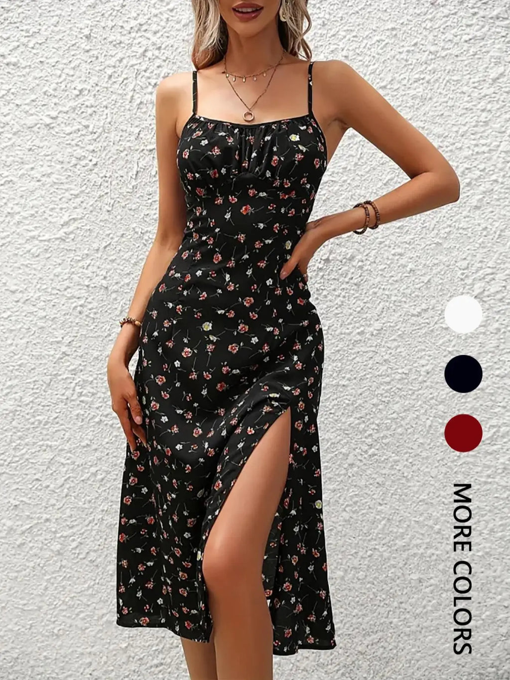 Women’s Bohemian Floral Midi Dress