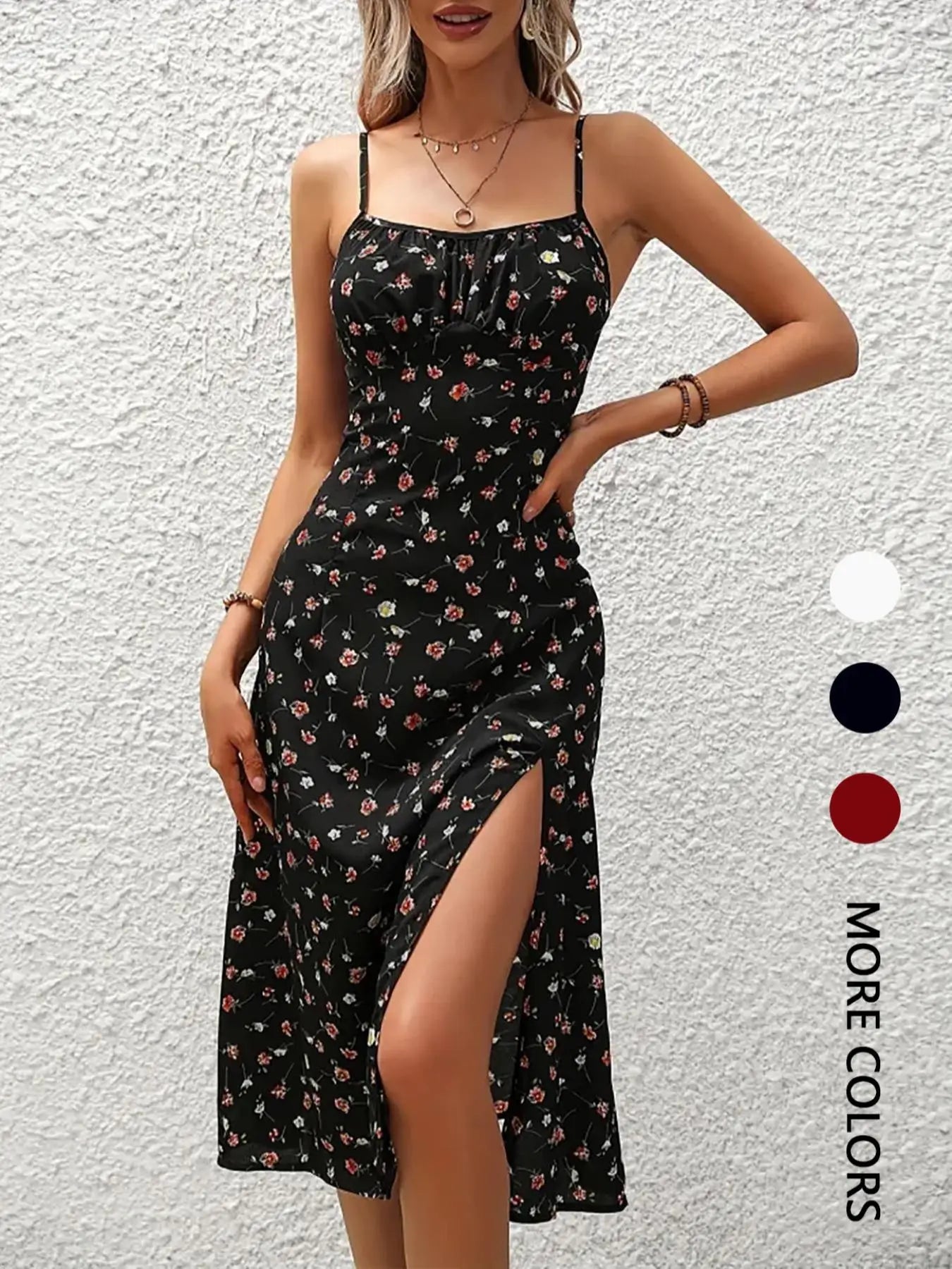 Women’s Bohemian Floral Midi Dress