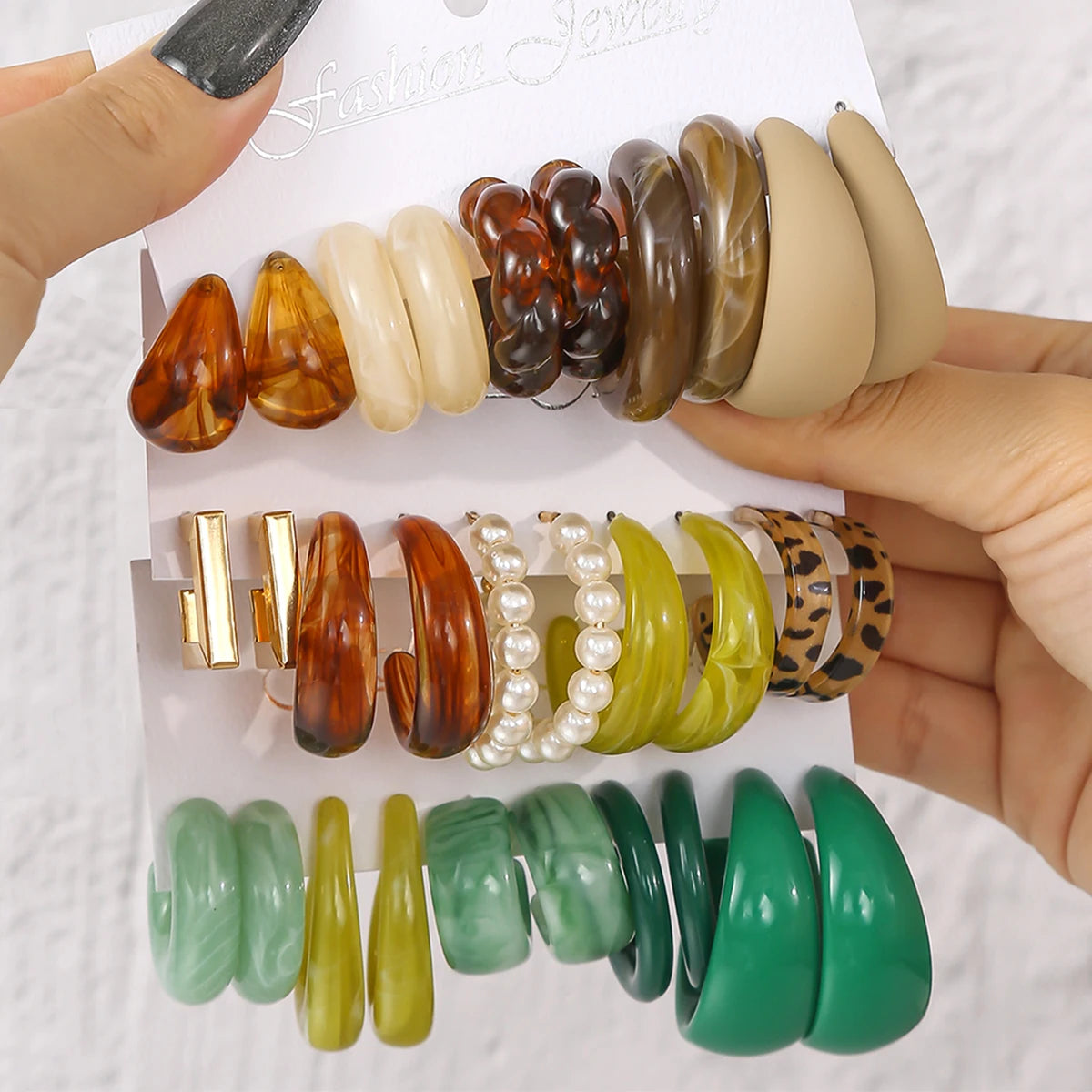 Multicolor Hoop Earring Set