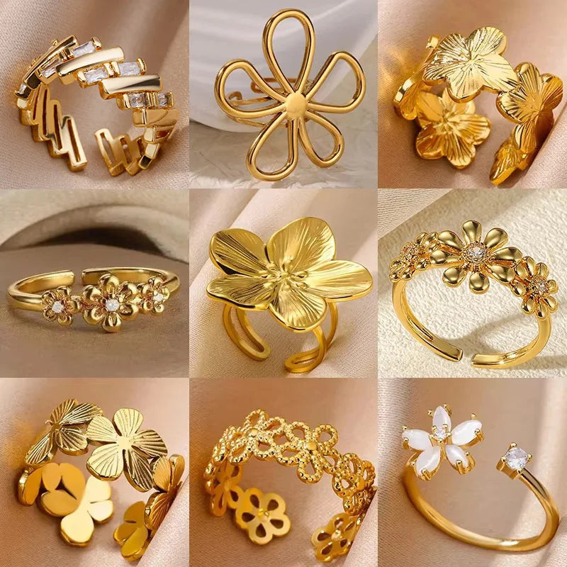 Gold Sunflower Ring