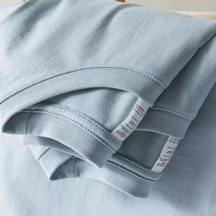 Unisex Solid Cotton O-Neck Short Sleeve T-Shirt
