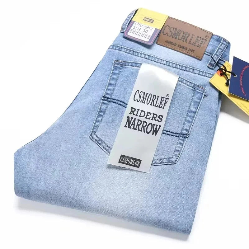 Men's Slim Fit Lightweight Summer Denim Jeans