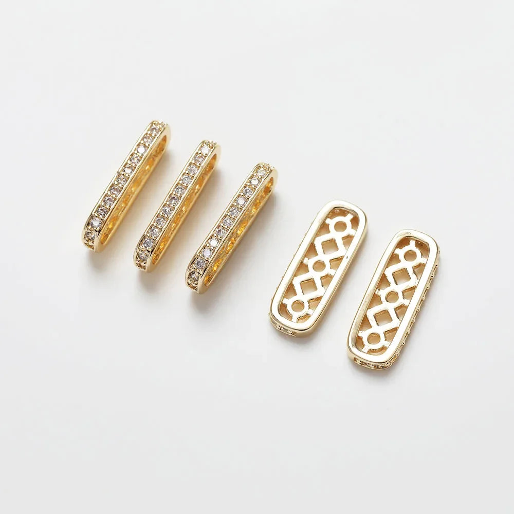 Gold Pearl Chain Connectors (2pcs)
