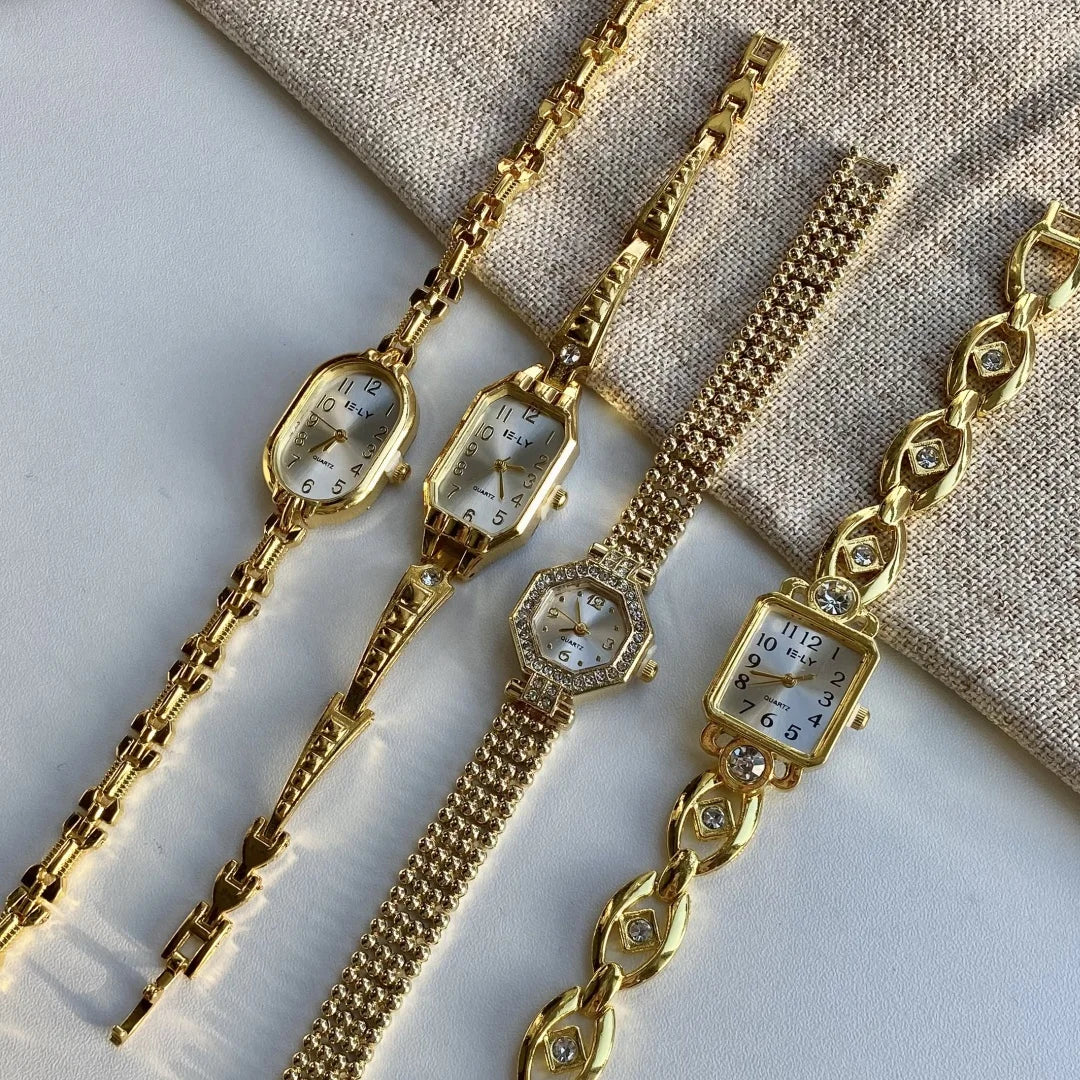 Ladies Gold Bracelet Watch