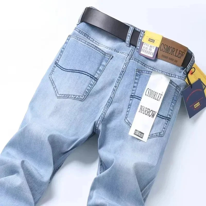Men's Slim Fit Lightweight Summer Denim Jeans