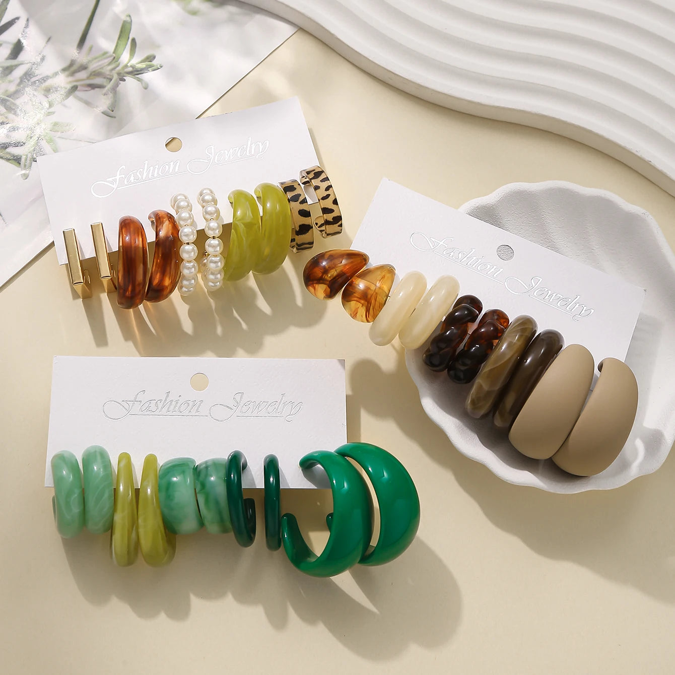 Multicolor Hoop Earring Set