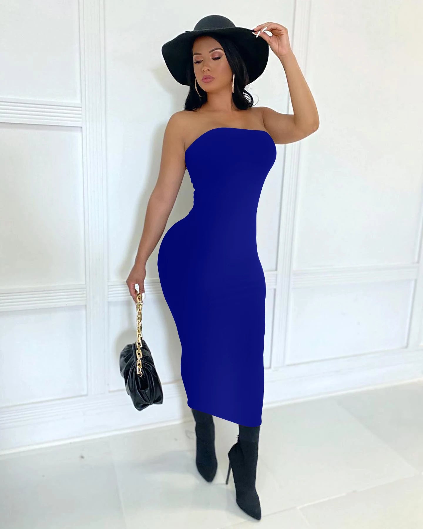 Women's Chest Wrap Sleeveless Long Beach Dress