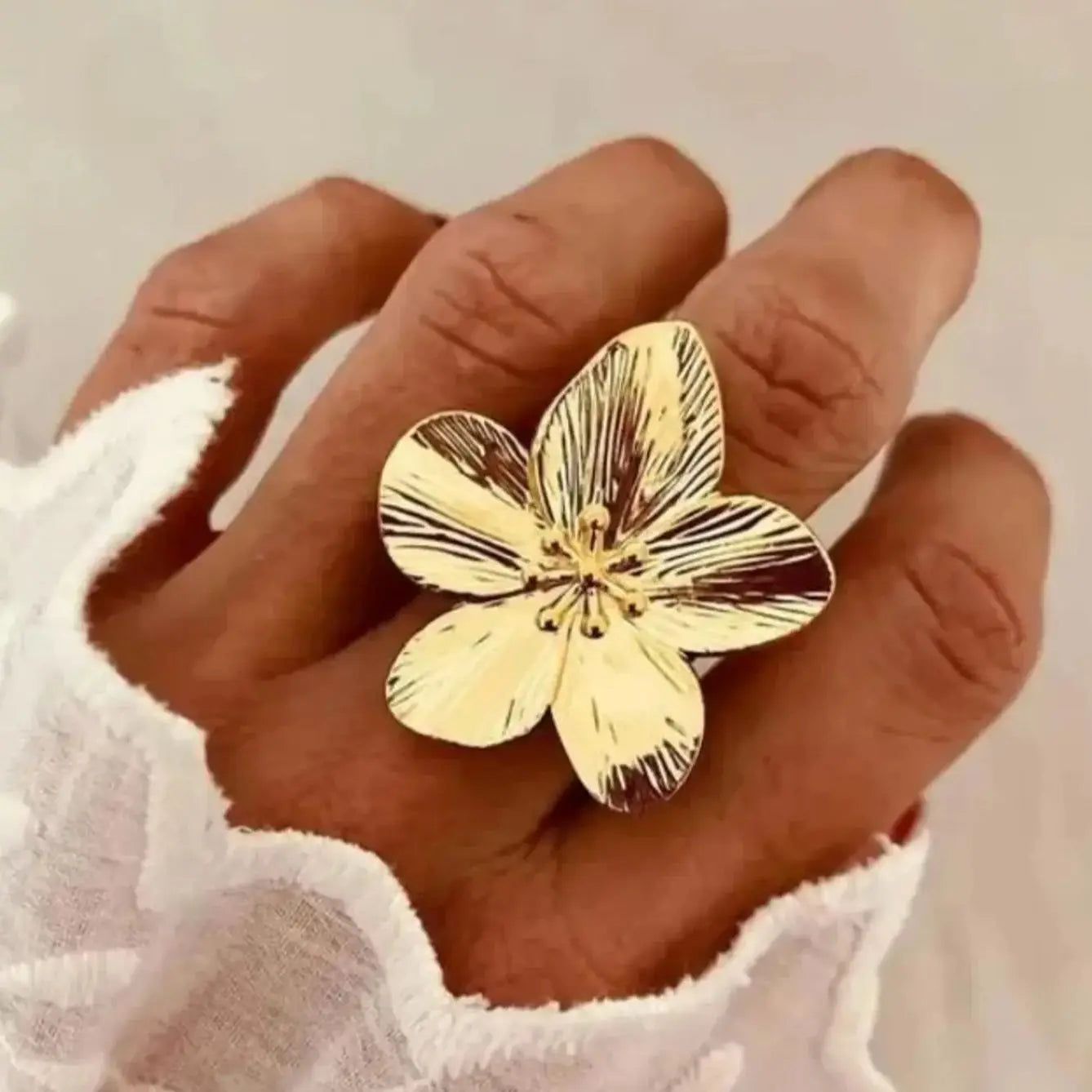 Gold Sunflower Ring