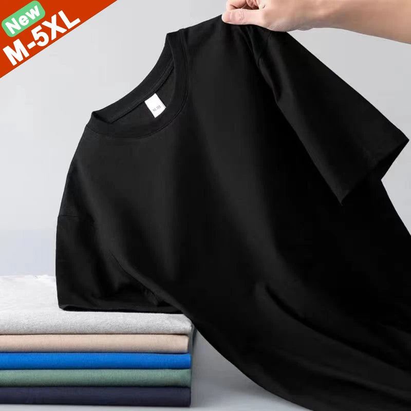 Unisex Basic Plain Cotton Oversized Tee